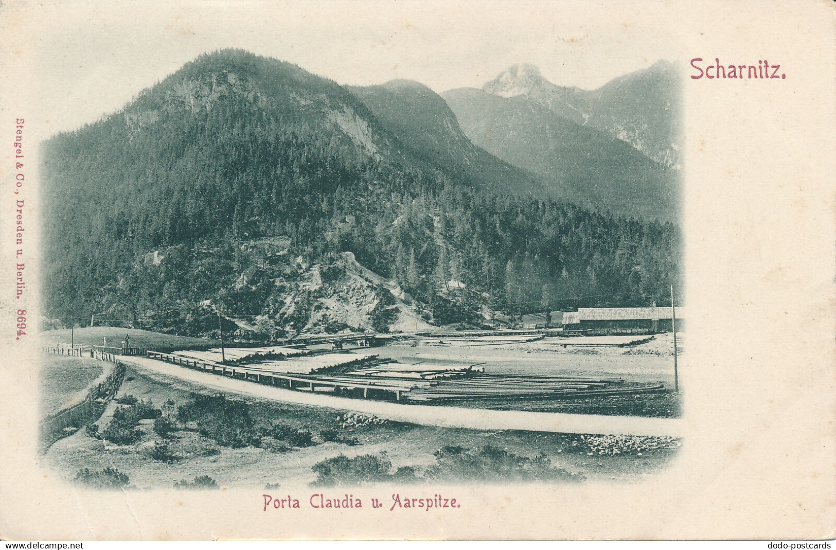 PC54751 Scharnitz. Porta Claudia u. Aarspitze. Stengel