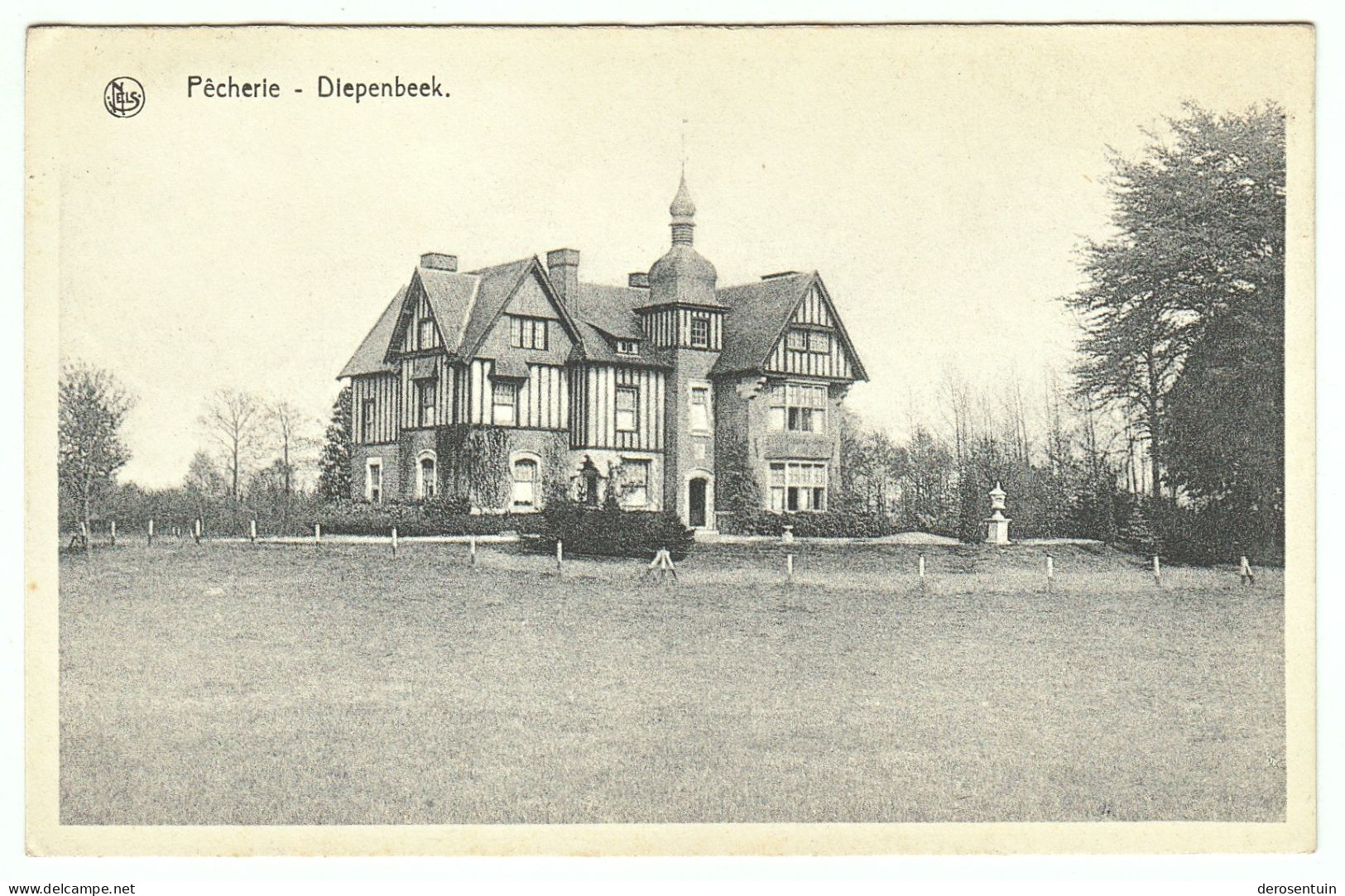 Pêcherie Diepenbeek. / Nels / Ern. Thill [le château de het kasteel van te à Heusch Visserij villa Visserijstraat]