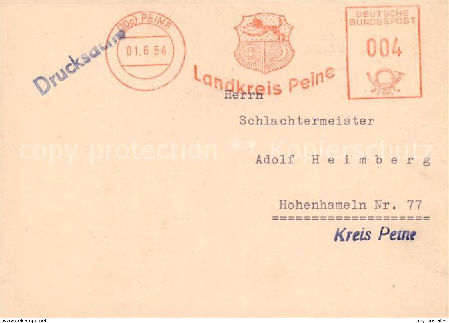 Peine Geschaeftskorrespondenz