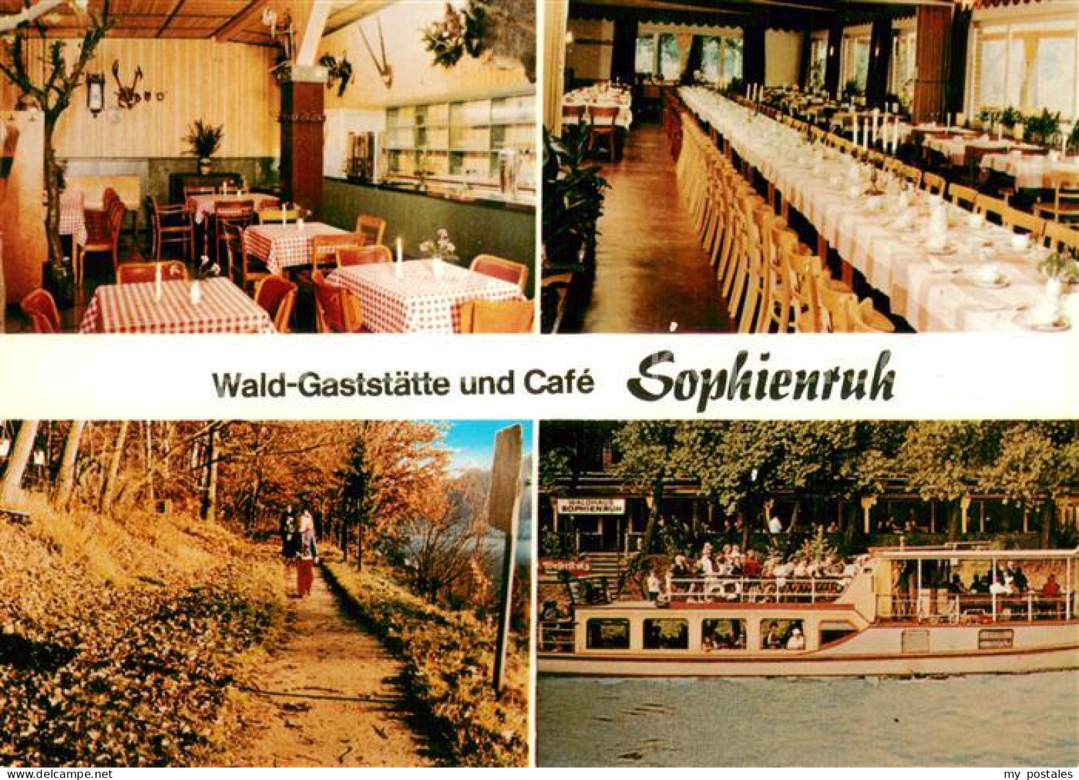 Peine Wald Gaststaette und Cafe Sophienruh Gastraeume Waldweg Fahrgastschiff