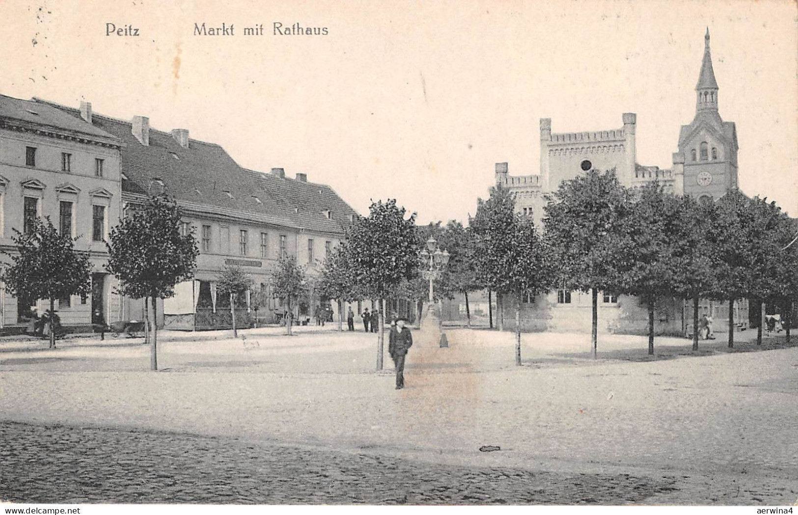 Peitz Brandenburg Markt mit Rathaus