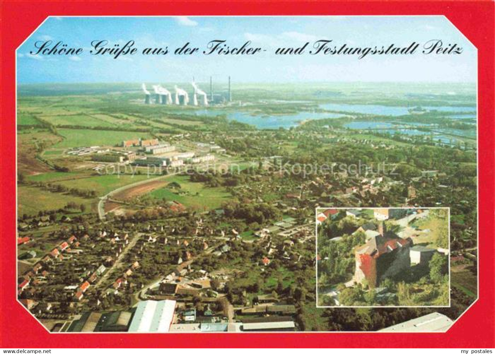 Peitz Spree-Neisse Brandenburg Fliegeraufnahme mit Festung Peitz