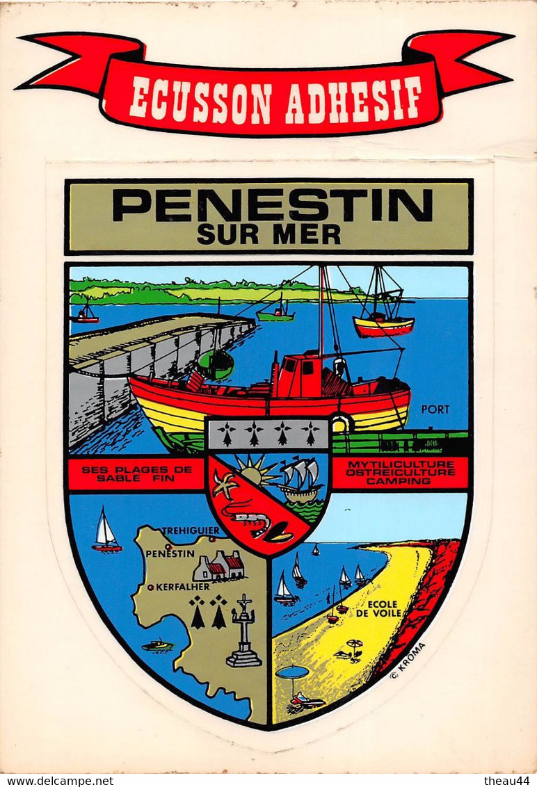 ¤¤  -   PENESTIN   -  Ecusson Adhésif   -  Héraldisme      -  ¤¤