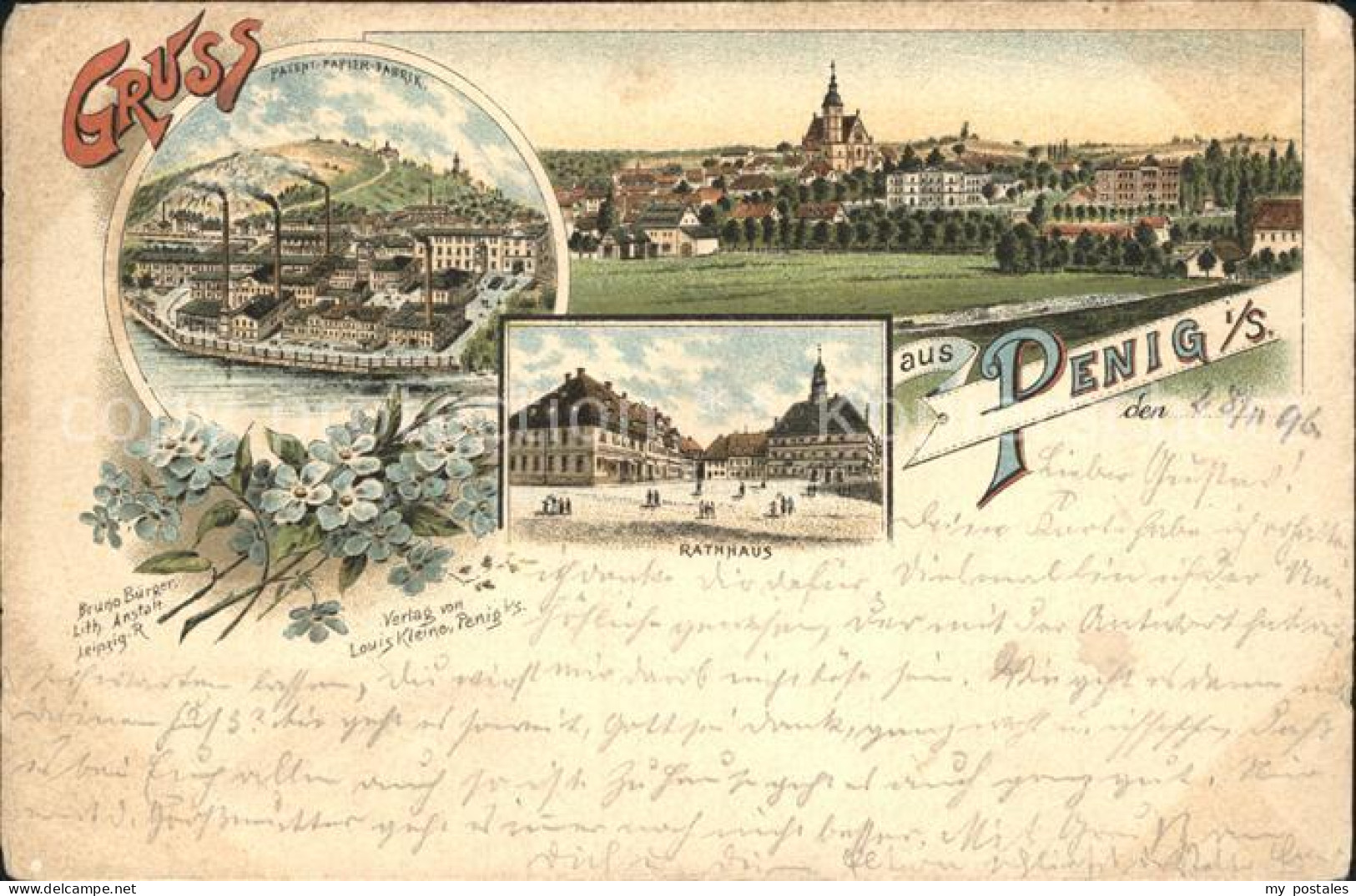 Penig Rathaus Panorama