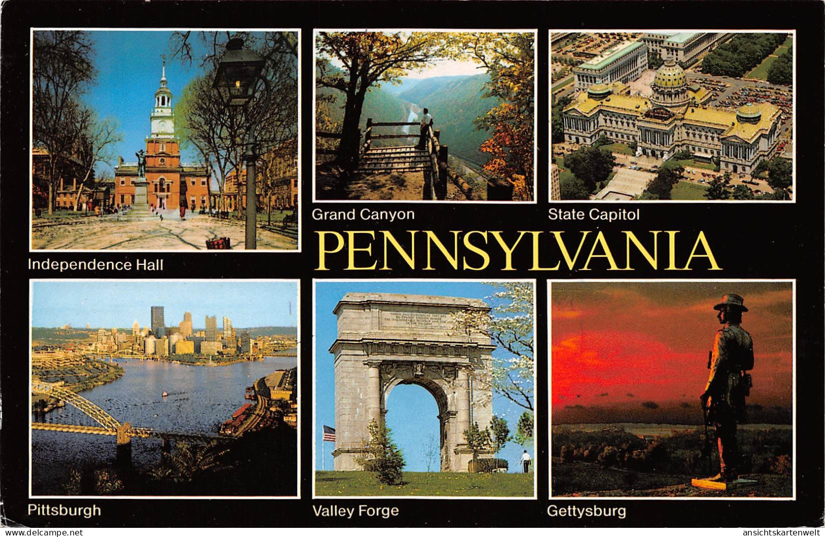 Pennsylvania PA State Capitol Pittsburgh und 4 weitere Ansichten gl1991 #165.216