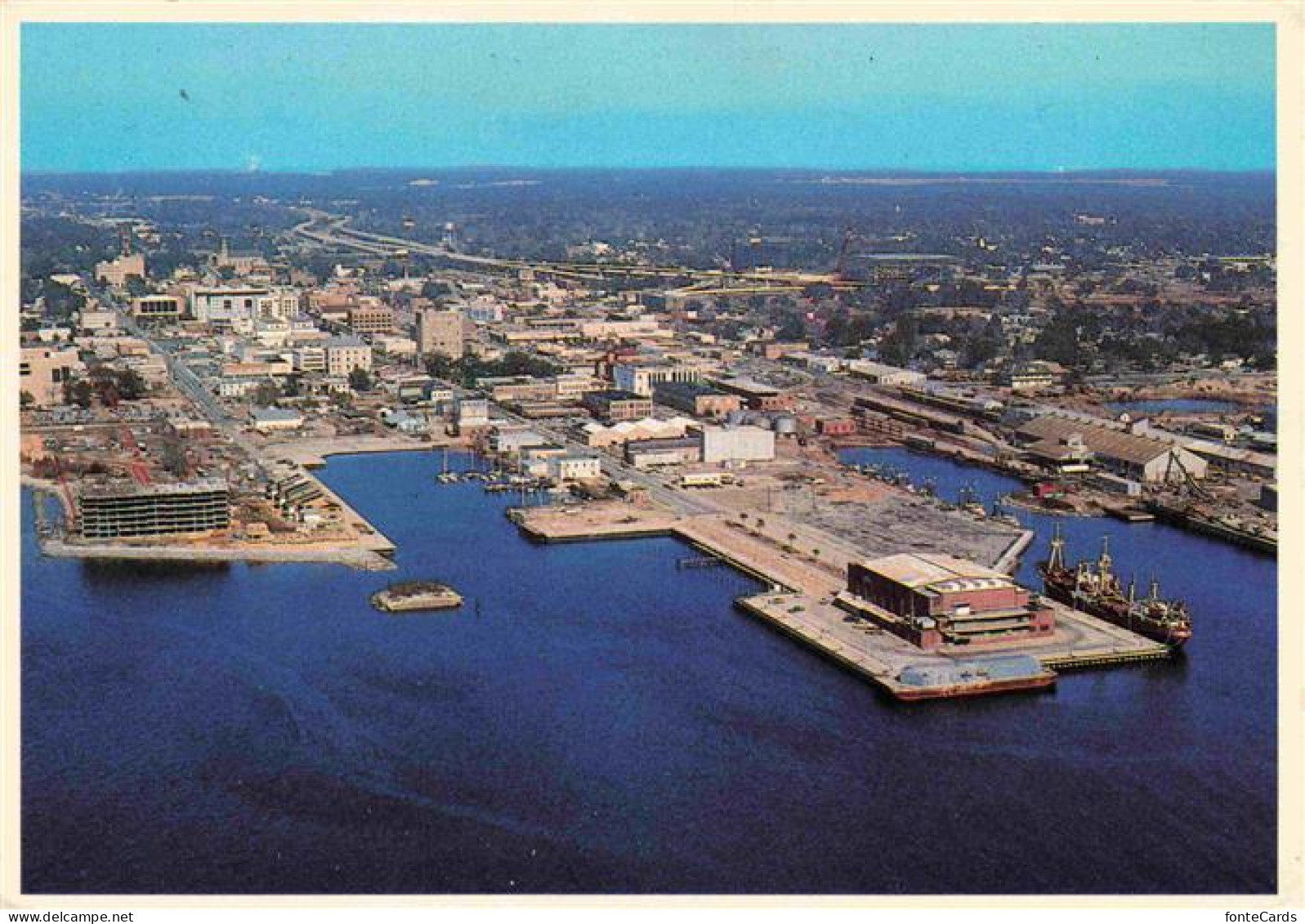 Pensacola Beach Florida USA Aerial view of downtown