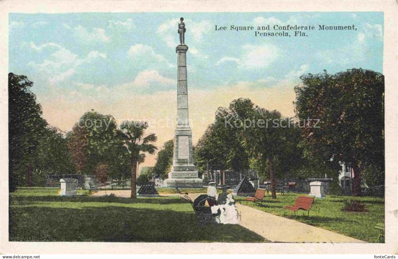 Pensacola Florida USA Lee Square and Confederate Monument