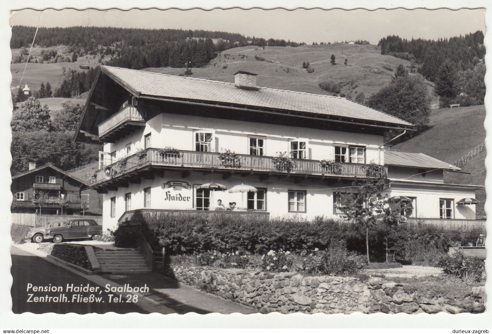 Pension Haider, Saalbach old postcard posted 1957 b200710*