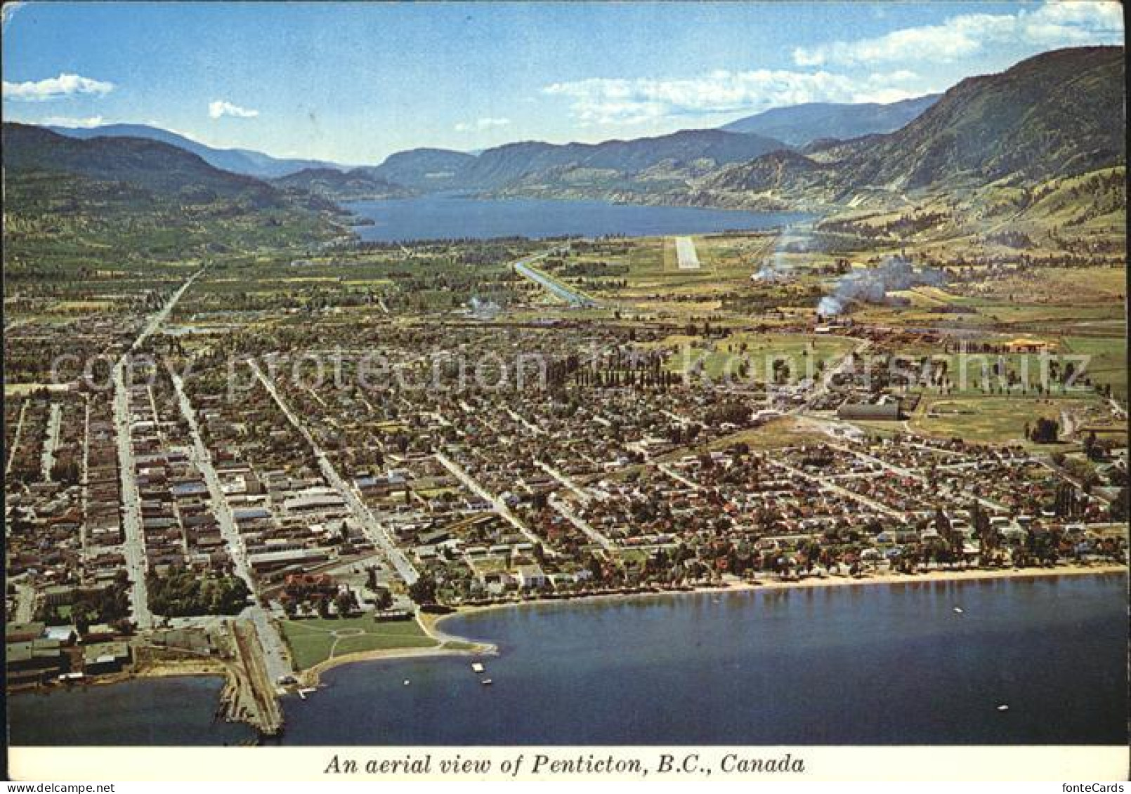 Penticton Okanagan Lake Skaha lake aerial view