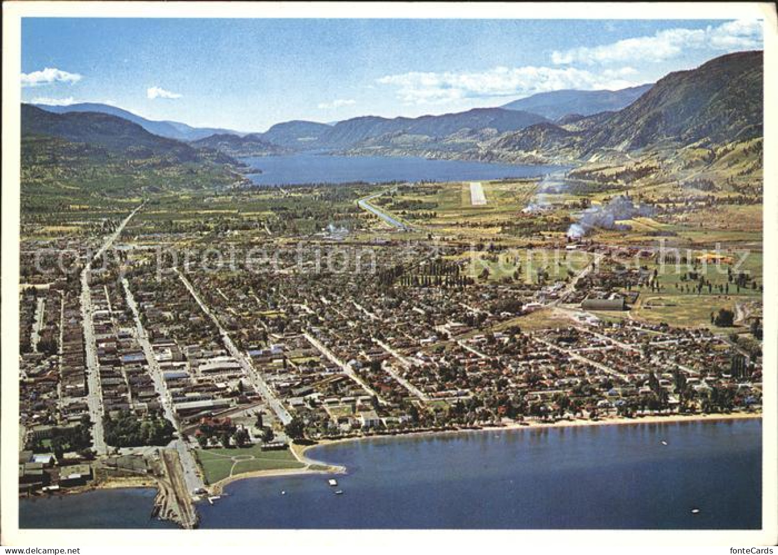 Penticton Okanagan Lake Skaha Lake Fliegeraufnahme