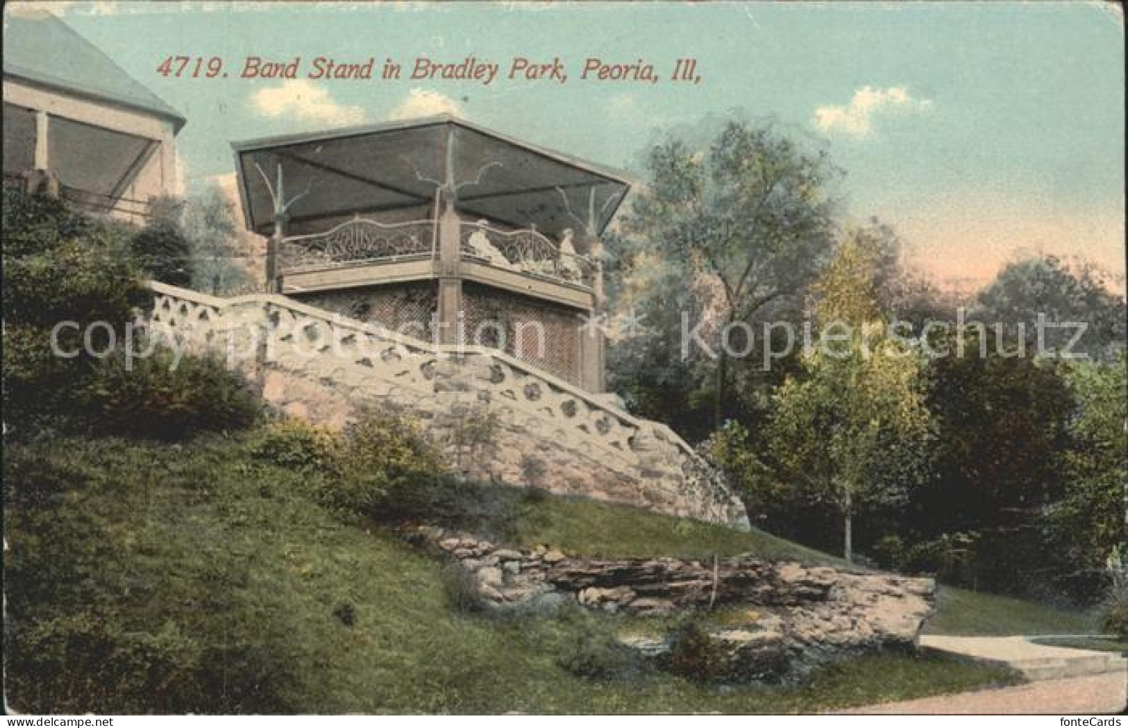 Peoria Illinois Band Stand in Bradley Park