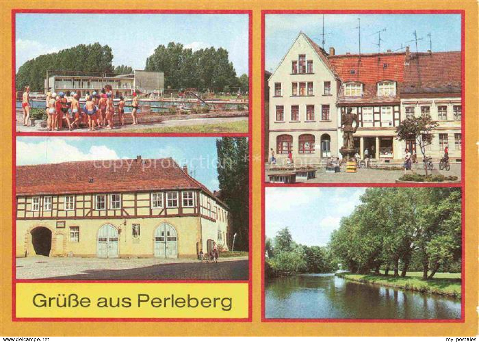 Perleberg Freibad Am Grossen Markt Wallgebaeude An der Stepenitz