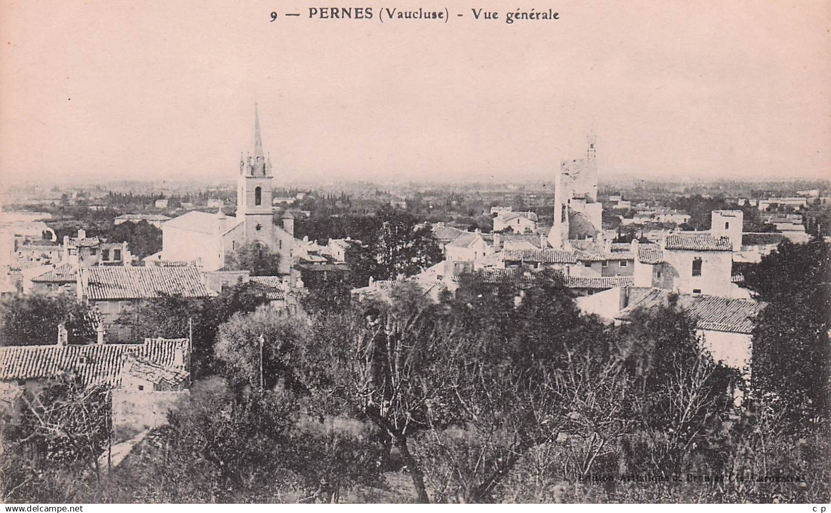 Pernes les Fontaines - Vue Generale  -  CPA  °J
