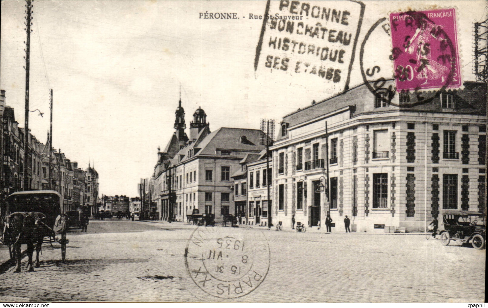 Peronne CPA Rue St Sauveur