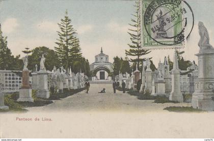 Amérique - Pérou - Peru - Lima - Panteon - Matasellos 1909