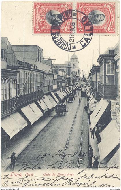 Cpa Pérou / Perù – Calle de Mercaderes