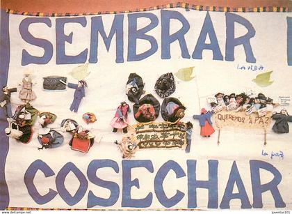 CPSM Perú-Sicuani-Banderola hecha por los comités de Mujeres-Actividades de Mujeres   L1850