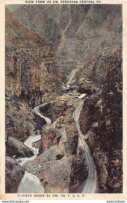 Perú - Ferrocarril Central del Perú - Vista desde el kilometro 136 - Ed. F.C.C.P.