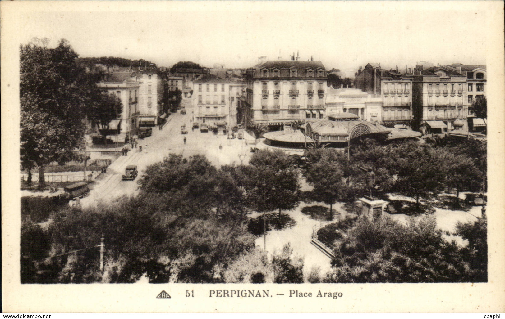 Perpignan - Place Arago - CPA