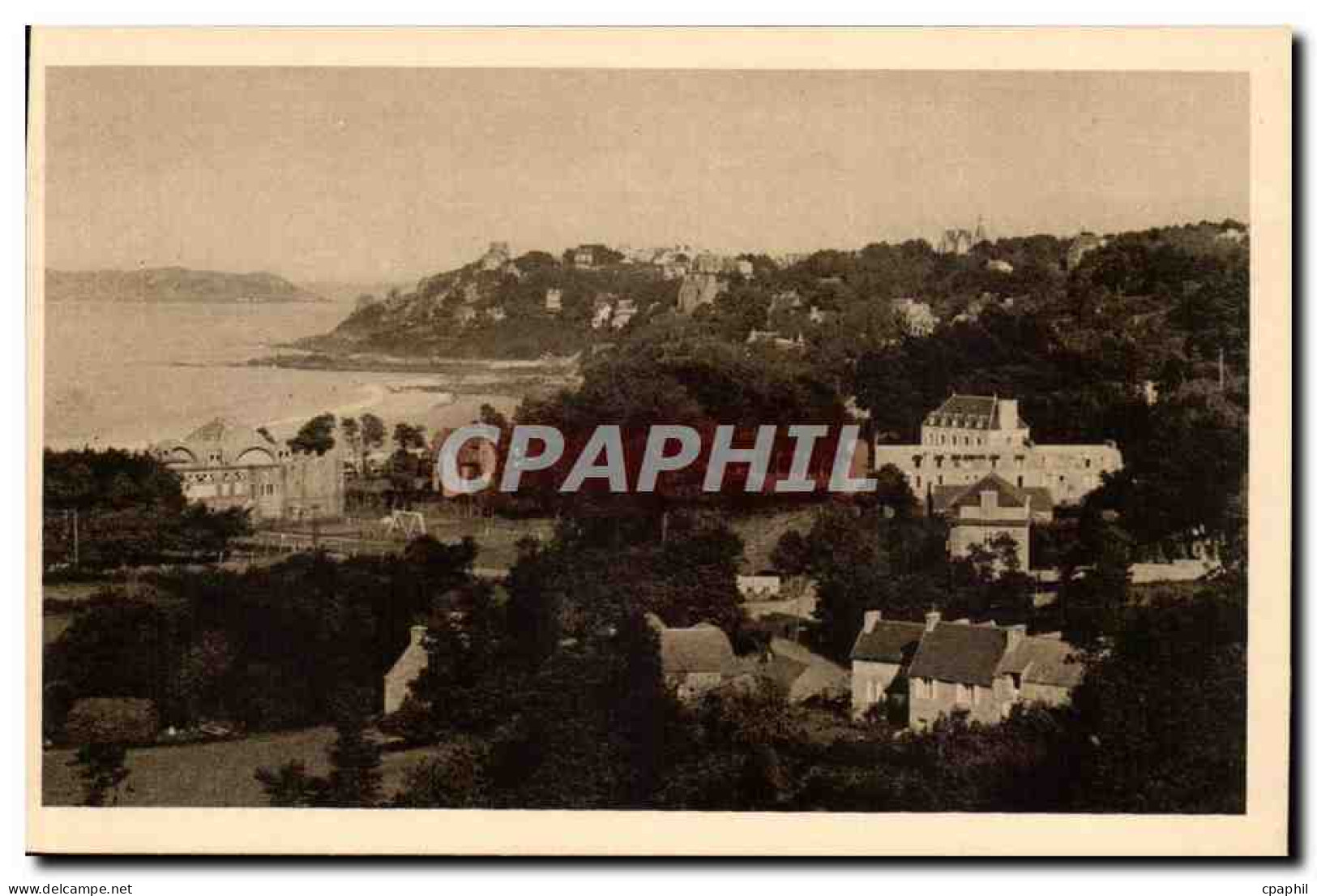 Perros Guirec CPA Panorama de Trestraou