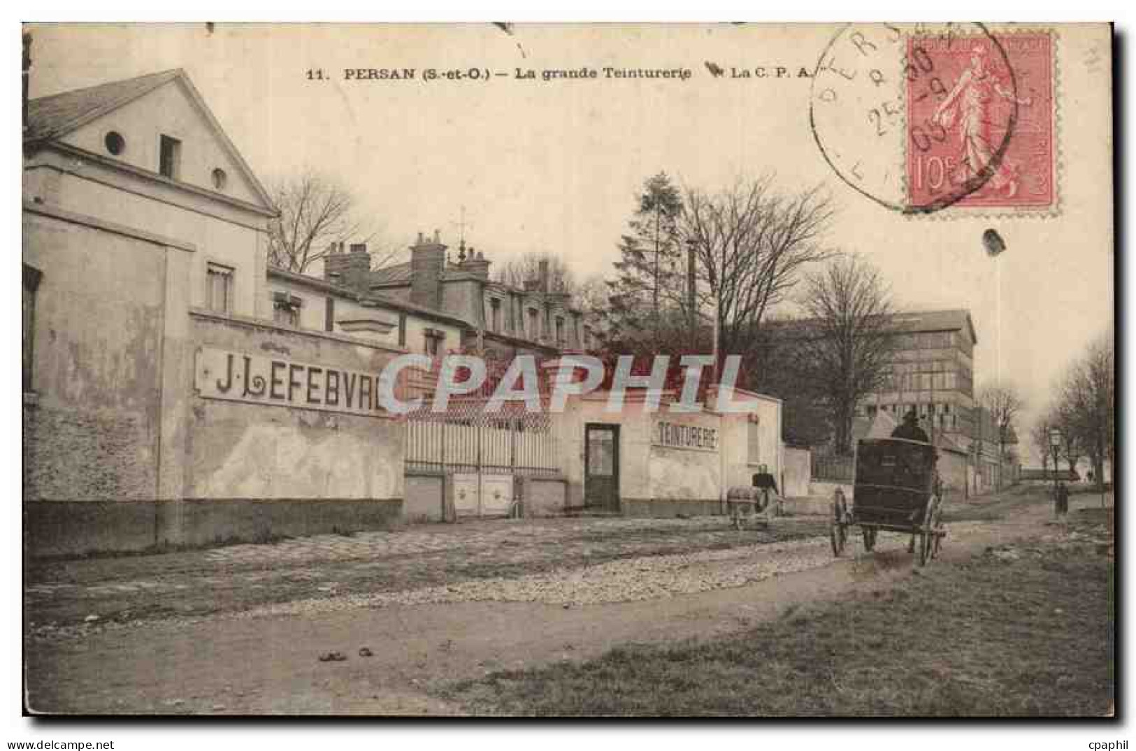 Persan CPA La grande teinturerie Lefebvre