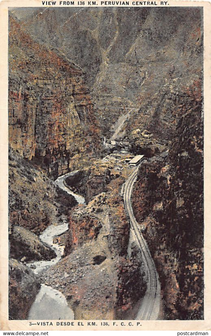 Perú - Ferrocarril Central del Perú - Vista desde el kilometro 136 - Ed. F.C.C.P.