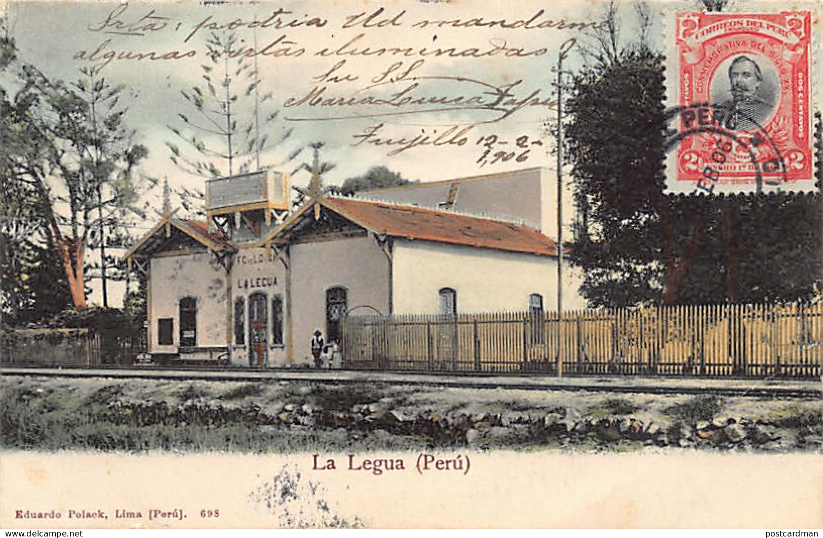 Perú - LA LEGUA - Estacion del Ferrocarril - Ed. Eduardo Polack