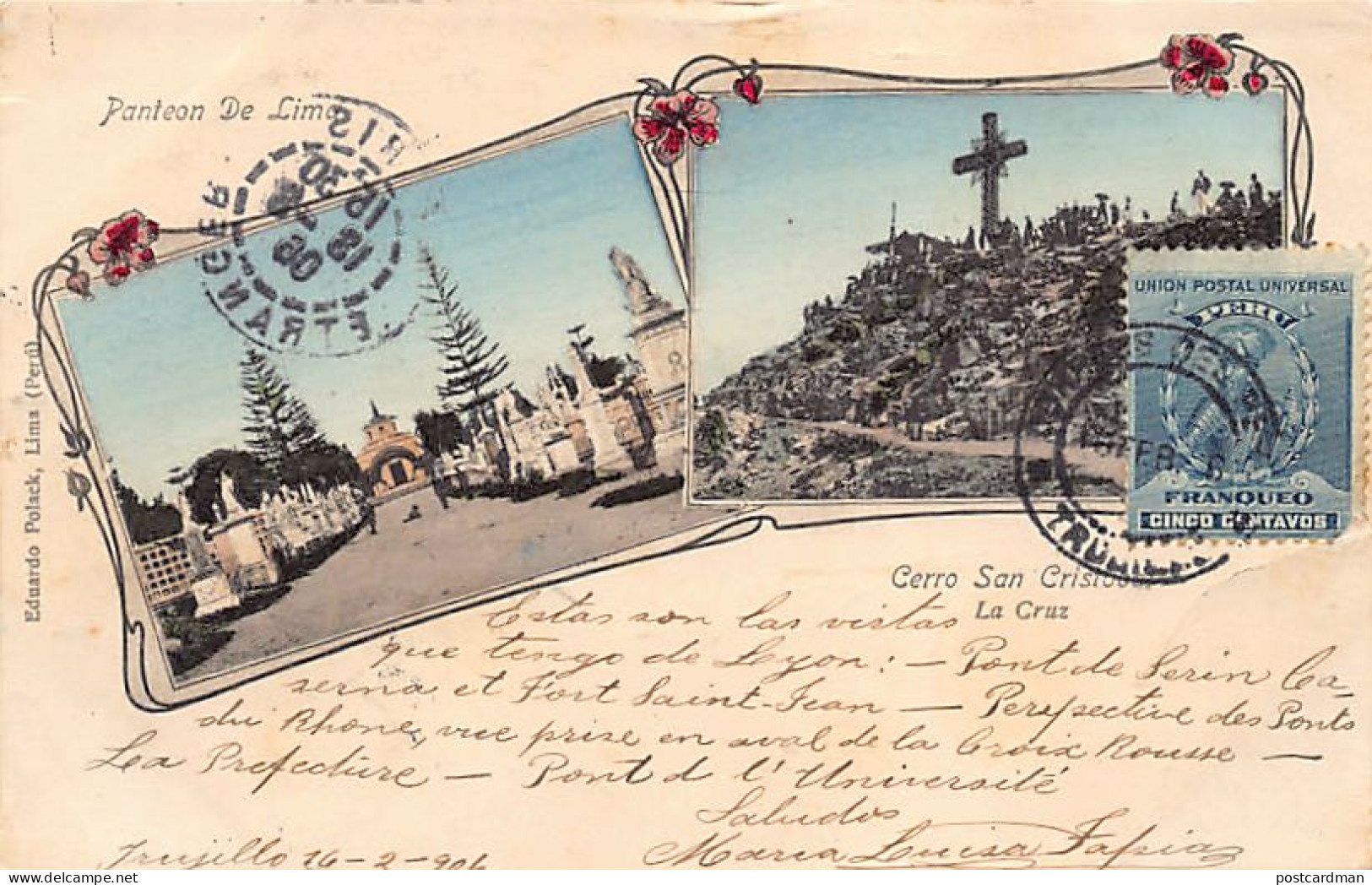 Perú - LIMA - Panteon de Lima - Cerro San Cristobal - La Cruz - Ed. Eduardo Polack