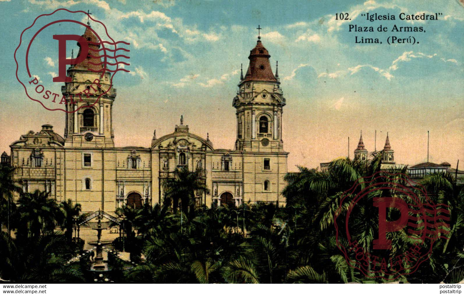PERU. LIMA. PLAZA DE ARMAS. IGLESIA CATEDRAL