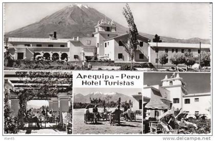 Arequipa Peru, Hotel Turistas 'Selva Alegre' on Unused Real Photo Postcard
