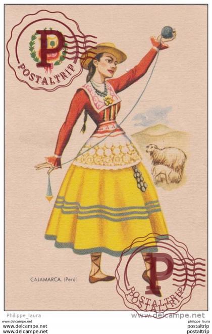 CAJAMARCA. PERÚ. TRAJE TÍPICO DE PERÚ