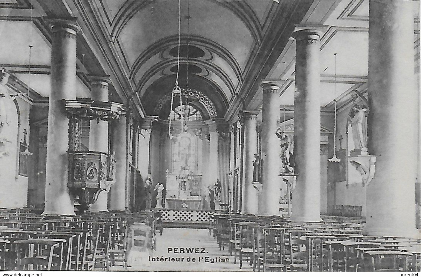 PERWEZ. INTERIEUR DE L'EGLISE