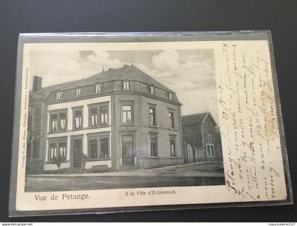 Luxembourg carte postale de Petange 1909
