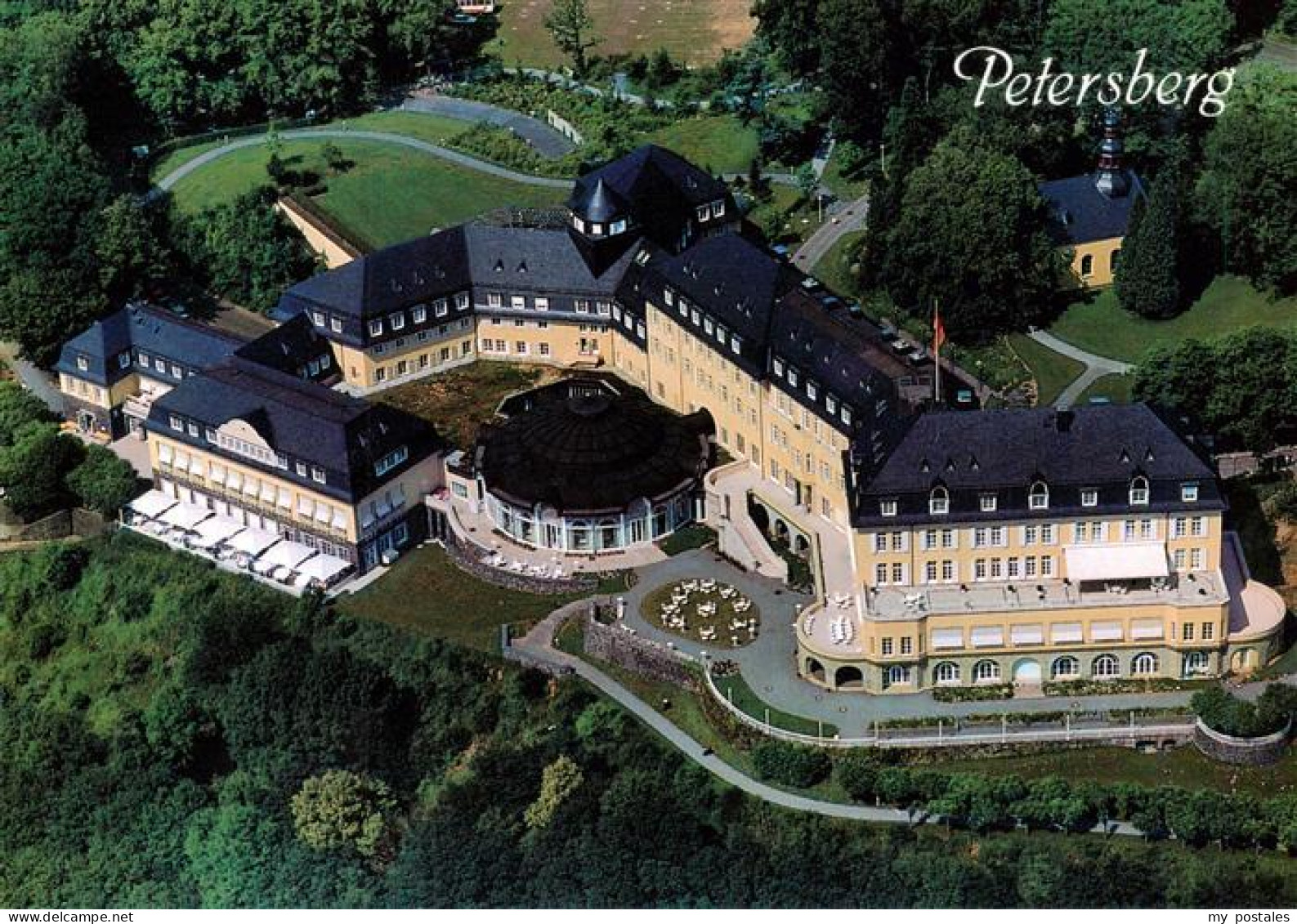 Petersberg  Koenigswinter Gaestehaus Petersberg Fliegeraufnahme