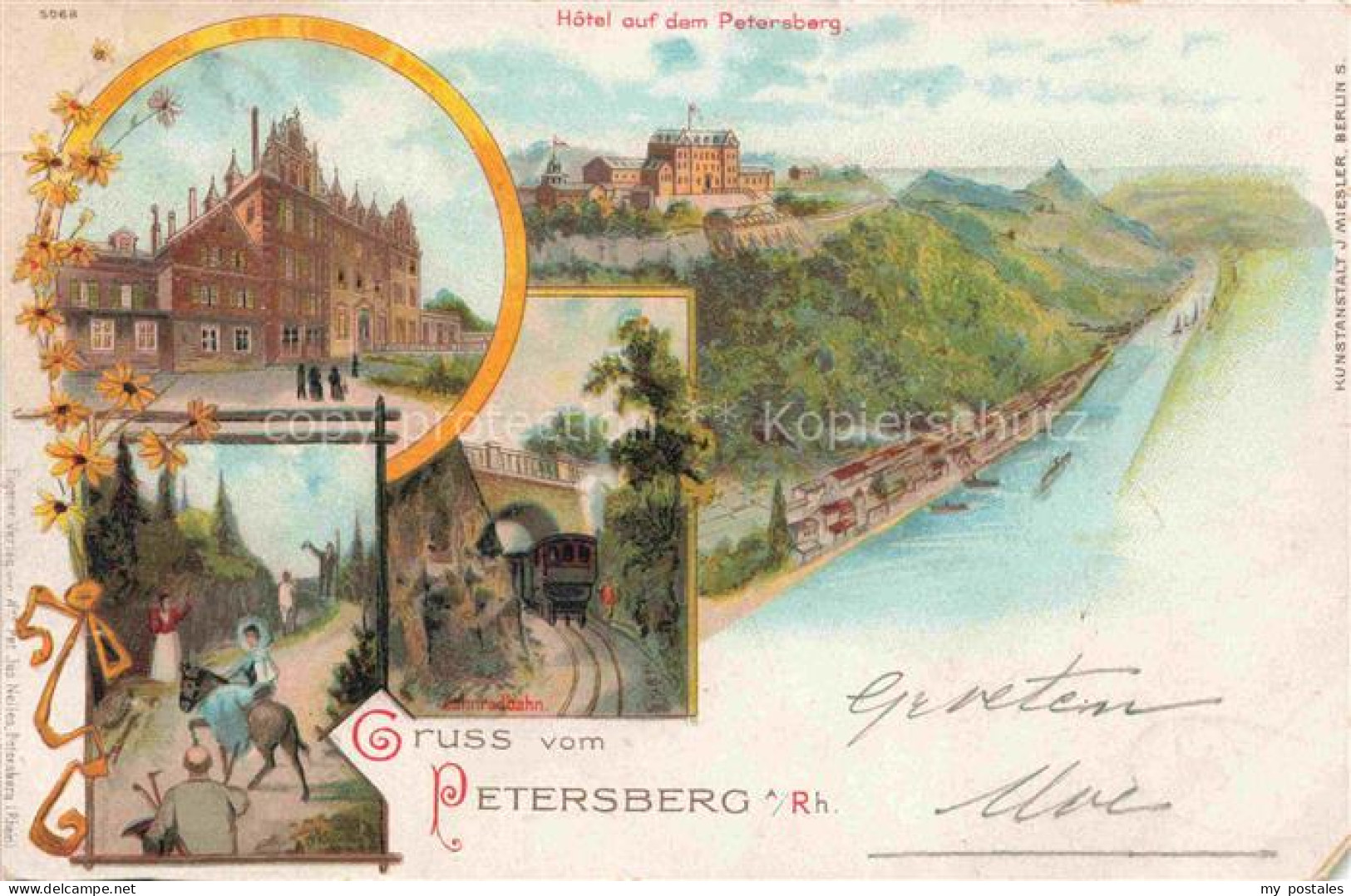 Petersberg  Koenigswinter NRW Hotel auf dem Petersberg Panorama Zahnradbahn