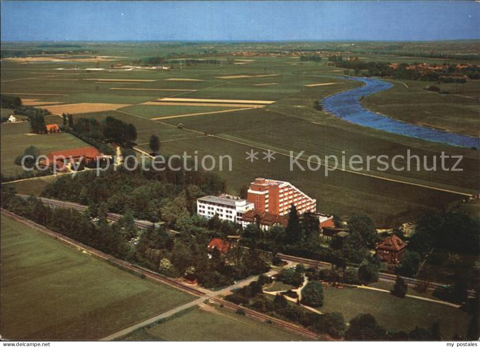 Petershagen Weser Westfaelisches Bauernbad Fliegeraufnahme