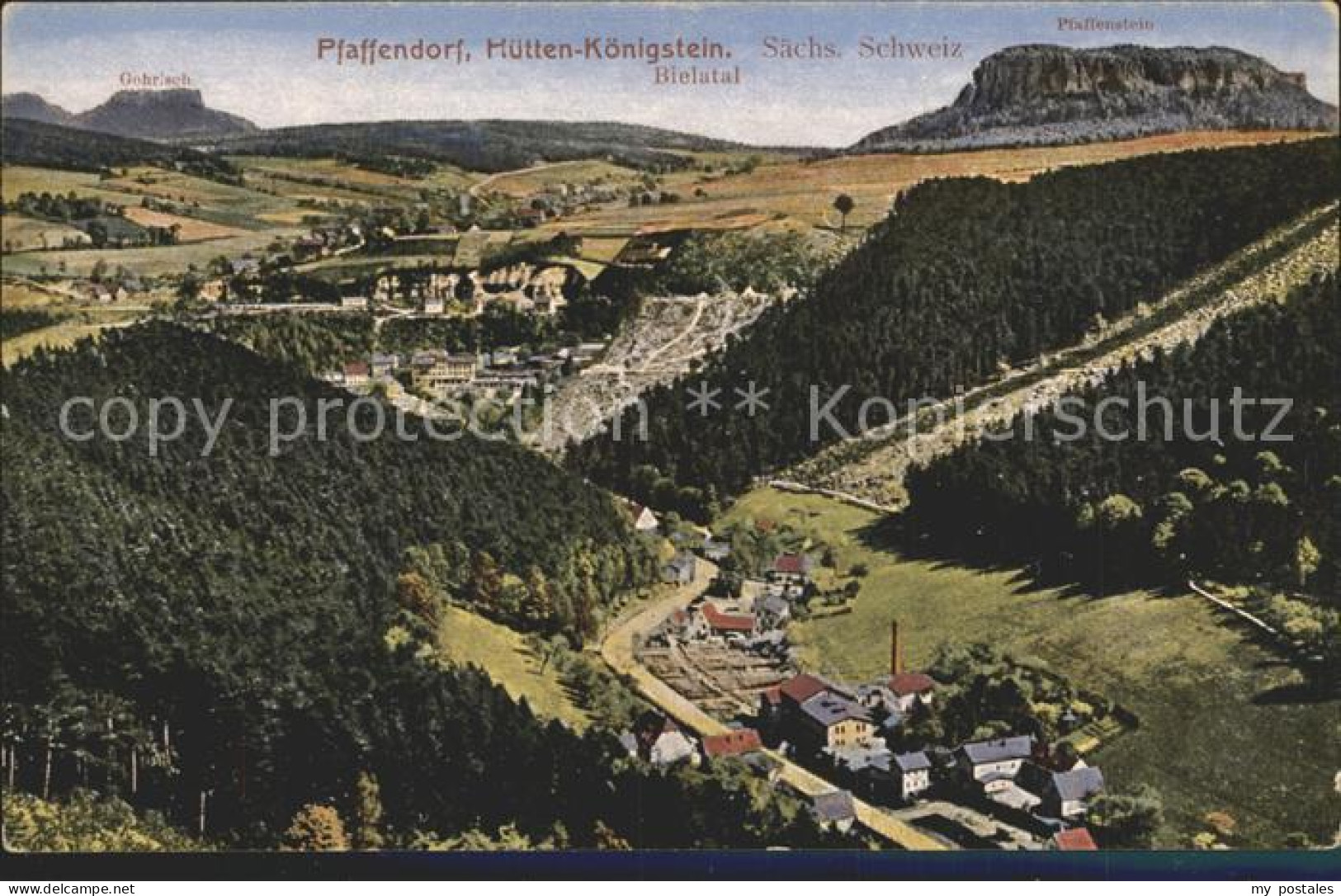 Pfaffendorf Koenigstein Huetten Koenigstein Bielatal Pfaffenstein