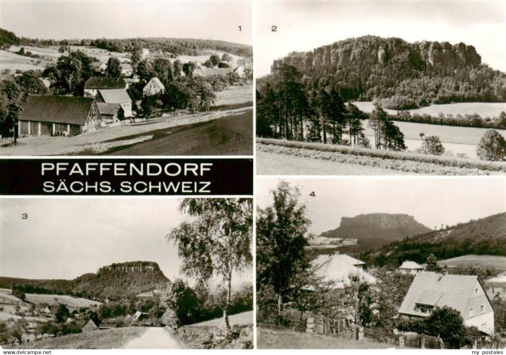 Pfaffendorf Koenigstein Teilansicht Pfaffenstein Koenigstein Lilienstein