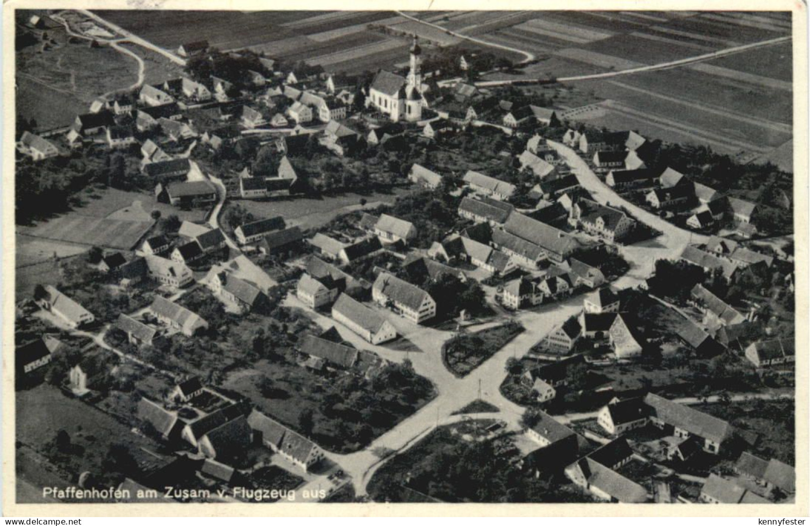 Pfaffenhofen am Zusam vom Flugzeug