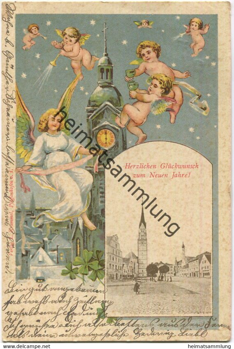 Pfaffenhofen an der Ilm - Engel - Neujahr - Verlag L. Krammel Pfaffenhofen - gel. 1901