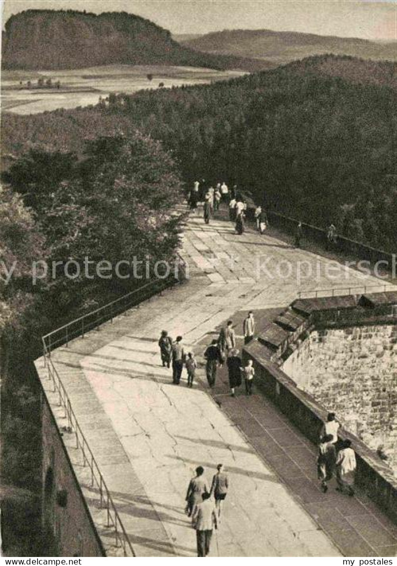 Pfaffenstein Koenigstein Saechsische Schweiz Blick vom Koenigstein