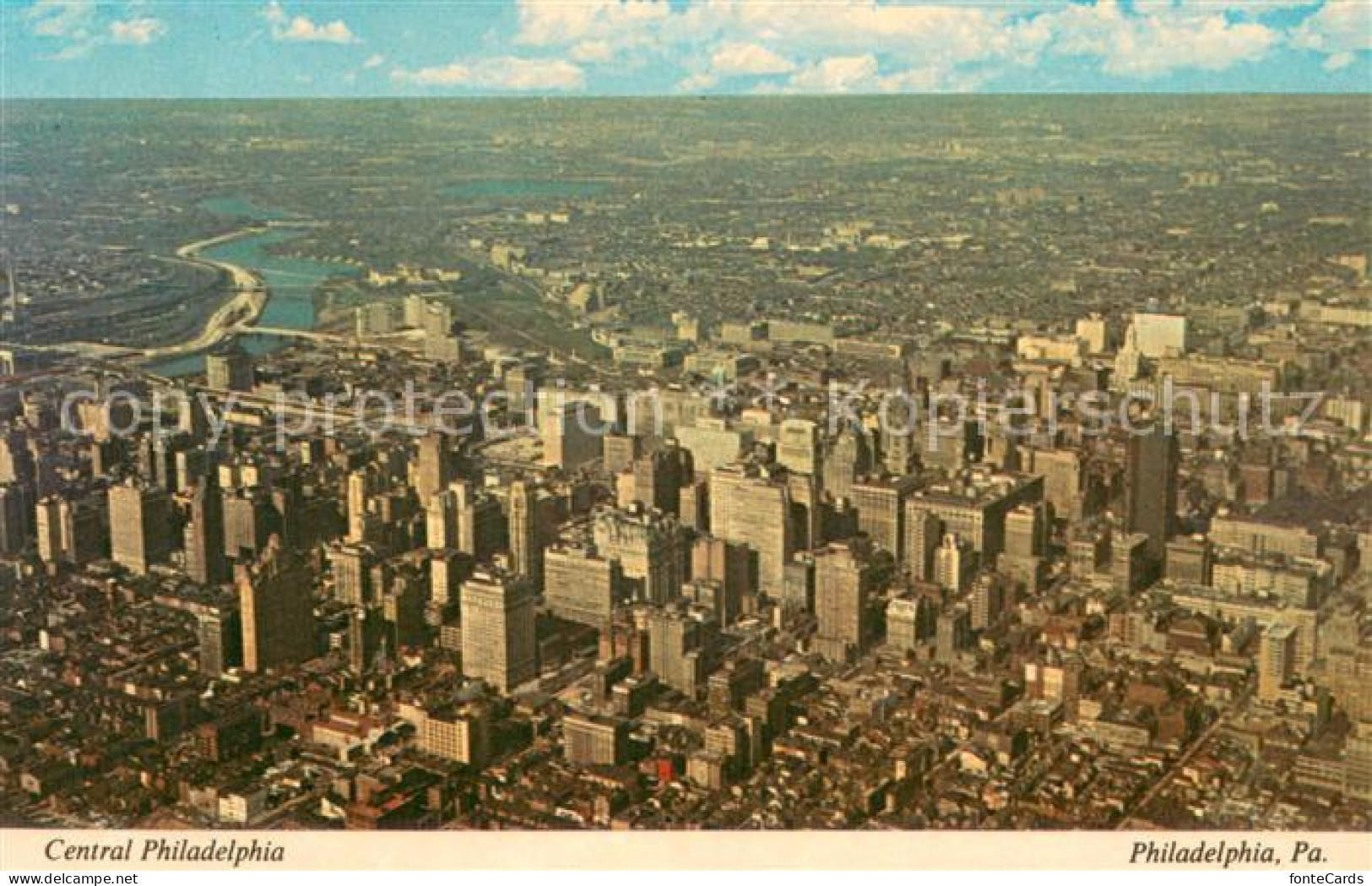 Philadelphia Pennsylvania Central Philadelphia Air view