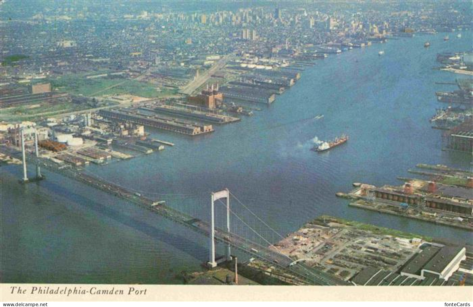 Philadelphia  Pennsylvania USA The Philadelphia Camden Port aerial view