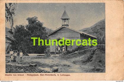 CPA MISSION DE SCHEUT PHILIPPINES EGLISE ST PIERRE DE LUBUAGAN
