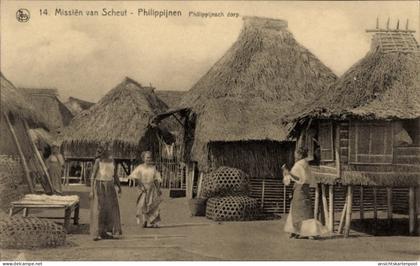 CPA Philippinen, Mission van Scheut, Philippinisches Dorf
