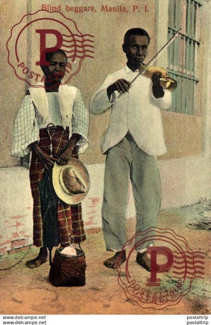 FILIPINAS. PHILIPPINES. BLIND BEGGARS, MANILA.