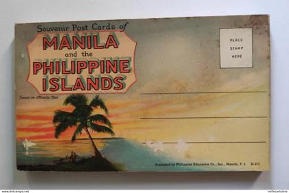 MANILA AND THE FILIPPINES ISLANDS - 24 Postcards Folder