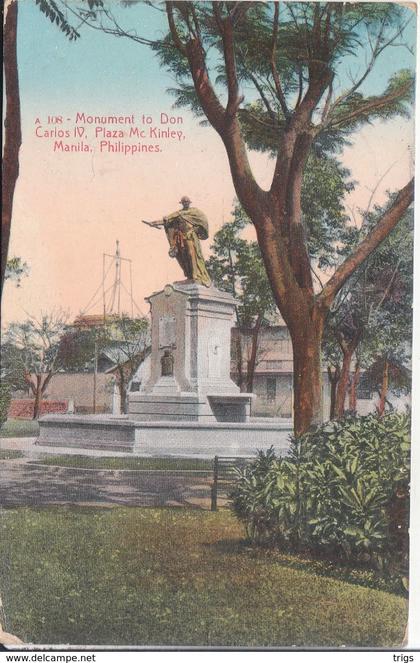 Manila - Monument to Don Carlos IV, Plaza Mc Kinley