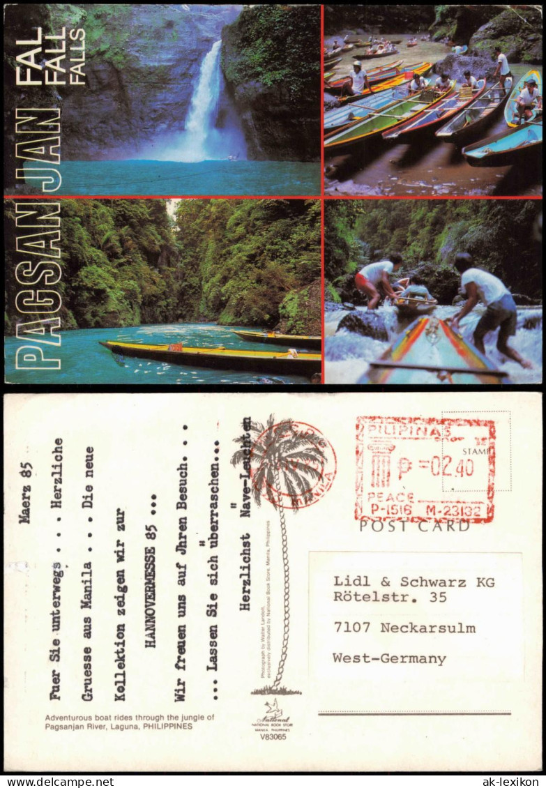 Philippines PAGSAN JAN FAL Philippines Waterfall Wasserfall 1985