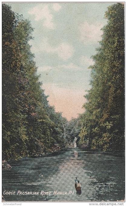 AK Gorge Pagsanjan River Bumbungan Falls bei Manila Santa Cruz Philippinen Philippines Filipinas Pilipinas Stamp Timbre